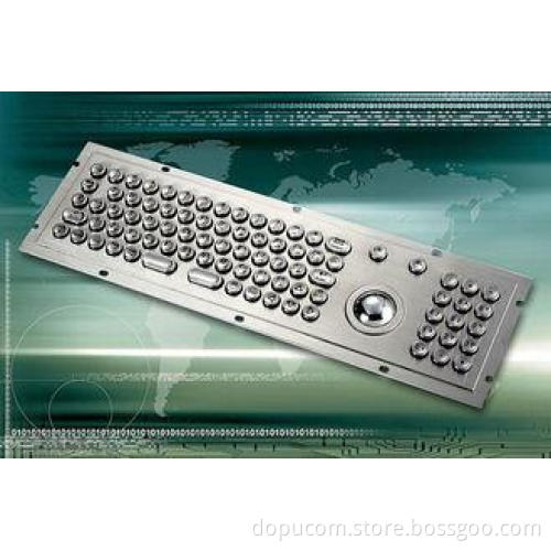 85 Keys Kiosk Payment Trackball Metal Keypad / Keyboard for